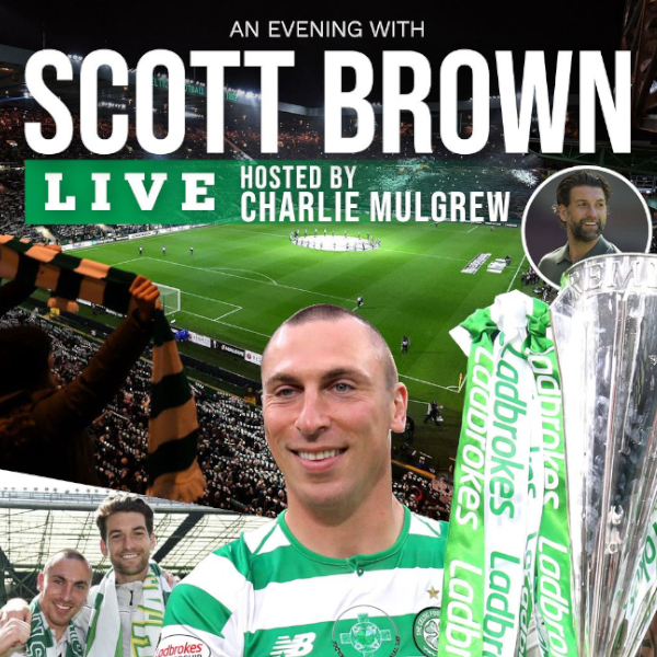 Scott Brown with a football pitch in the background