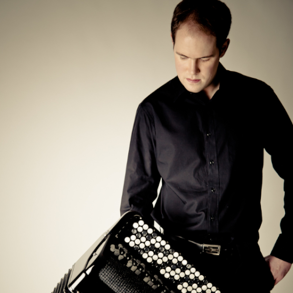 Paul Chamberlain with his accordion