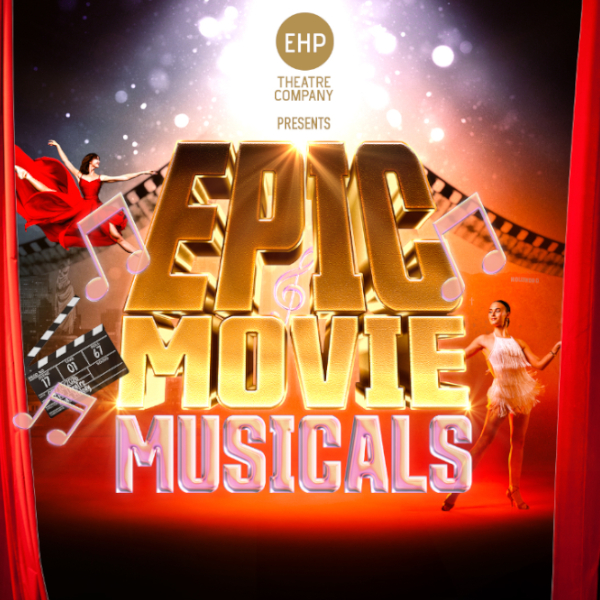 The Epic Movie Musicals logo in gold letters